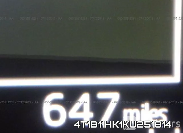 4T1B11HK1KU251814 фото 8