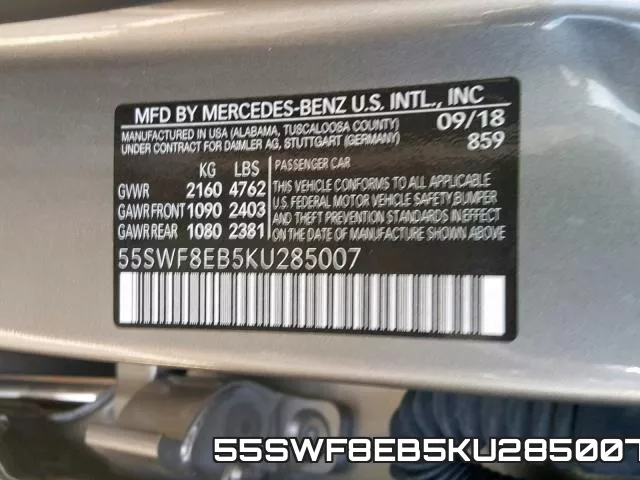 55SWF8EB5KU285007 фото 2