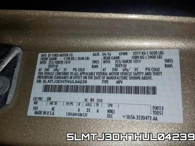 5LMTJ3DH7HUL04239 фото 2