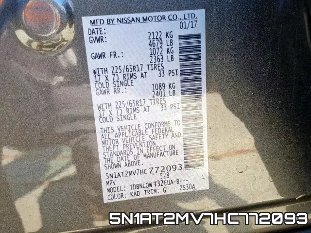 5N1AT2MV7HC772093 фото 2