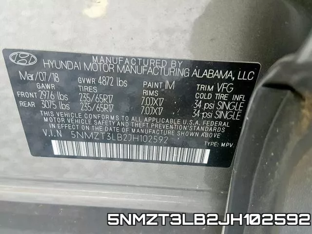 5NMZT3LB2JH102592 фото 2