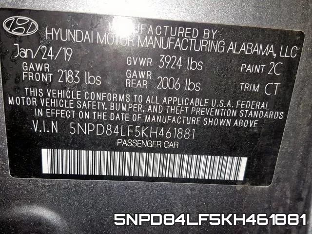 5NPD84LF5KH461881 фото 2