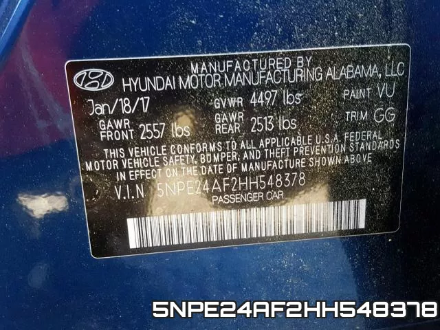 5NPE24AF2HH548378 фото 2