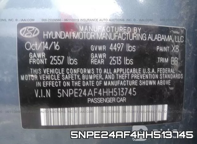 5NPE24AF4HH513745 фото 10