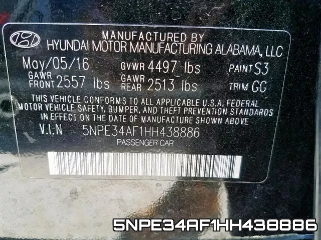 5NPE34AF1HH438886 фото 2