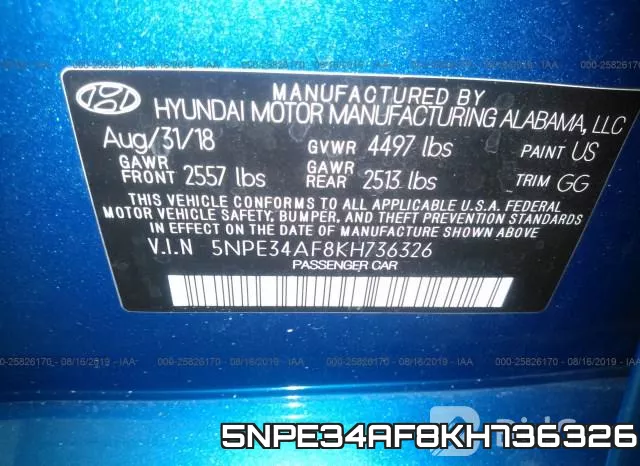 5NPE34AF8KH736326 фото 10