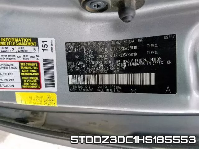 5TDDZ3DC1HS185553 фото 2
