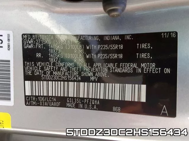 5TDDZ3DC2HS156434 фото 2