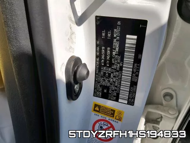 5TDYZRFH1HS194833 фото 2