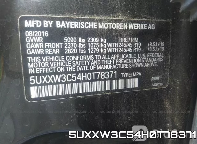 5UXXW3C54H0T78371 фото 10