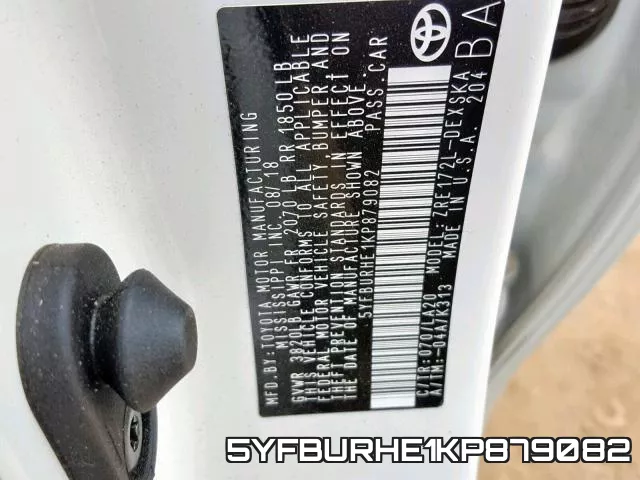 5YFBURHE1KP879082 фото 2