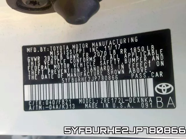 5YFBURHE2JP780866 фото 2