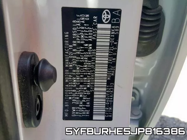 5YFBURHE5JP816386 фото 2