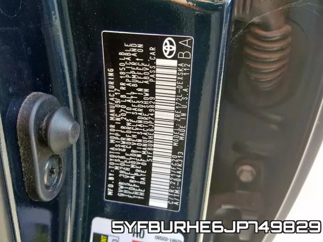 5YFBURHE6JP749829 фото 2