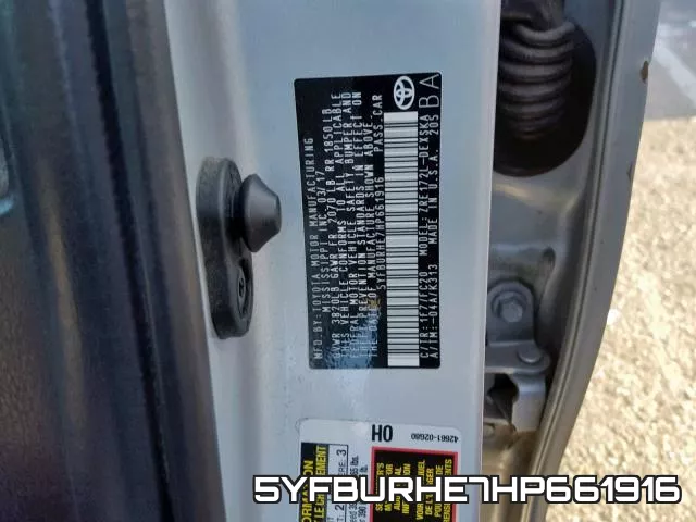 5YFBURHE7HP661916 фото 2