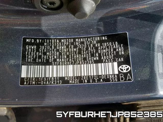 5YFBURHE7JP852385 фото 2