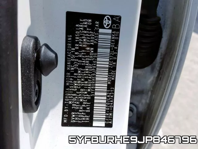 5YFBURHE9JP846796 фото 2