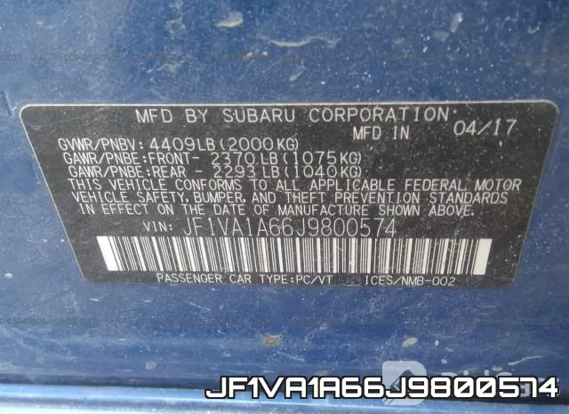 JF1VA1A66J9800574 фото 10