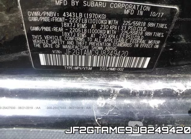 JF2GTAMC9J8249420 фото 10