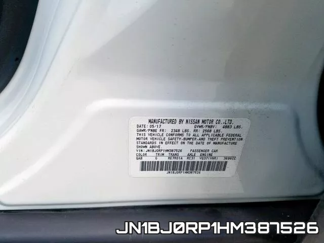 JN1BJ0RP1HM387526 фото 2