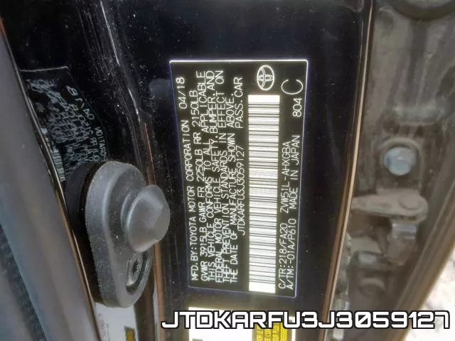 JTDKARFU3J3059127 фото 2