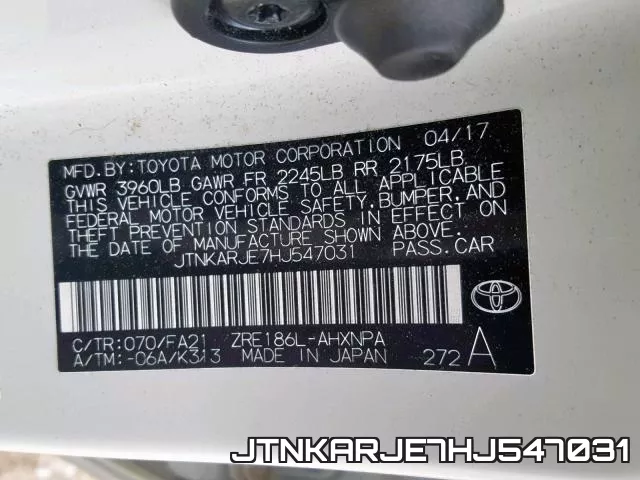 JTNKARJE7HJ547031 фото 2