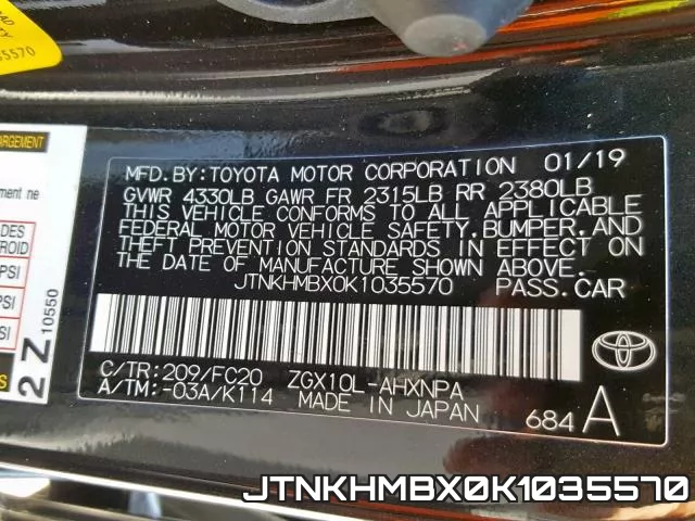 JTNKHMBX0K1035570 фото 2
