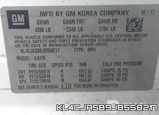 KL4CJASB9JB558217 фото 10