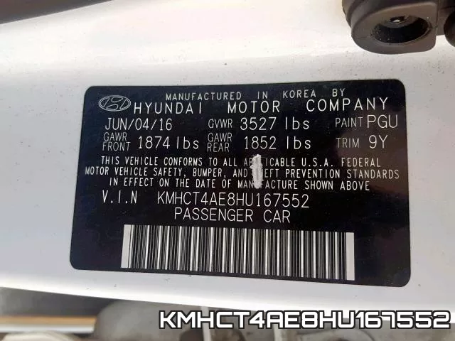 KMHCT4AE8HU167552 фото 2
