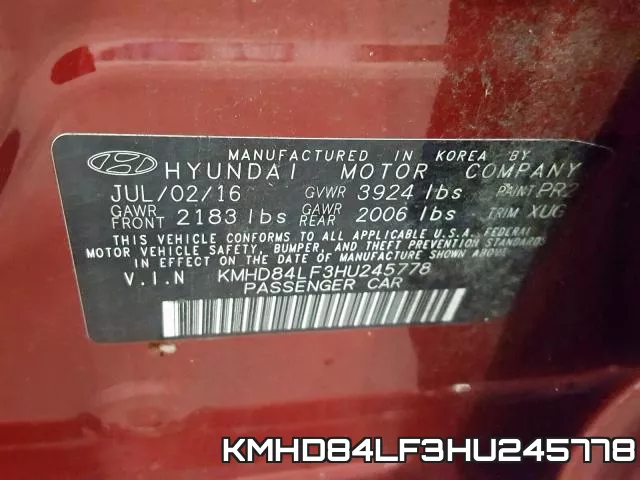 KMHD84LF3HU245778 фото 2