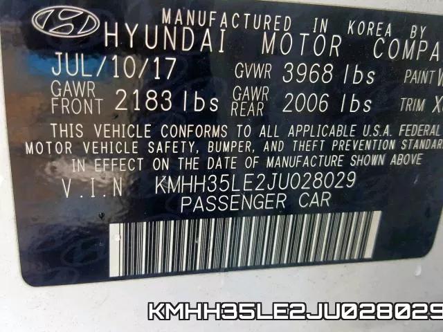KMHH35LE2JU028029 фото 2