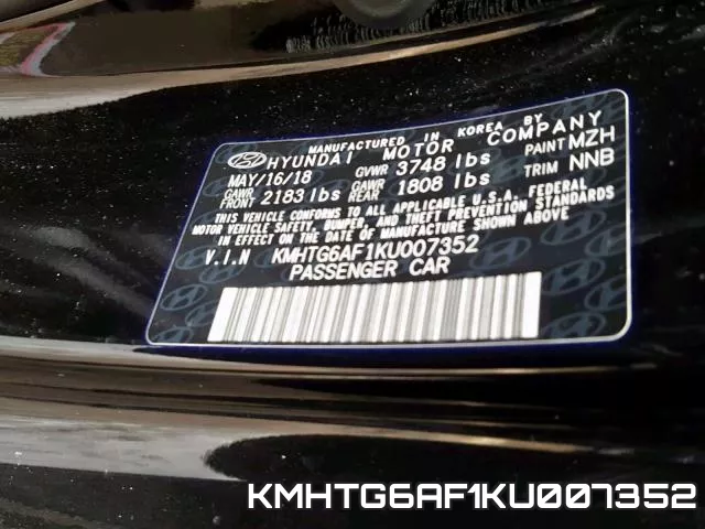 KMHTG6AF1KU007352 фото 2