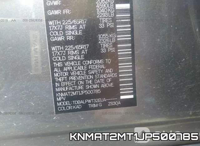 KNMAT2MT1JP500785 фото 9