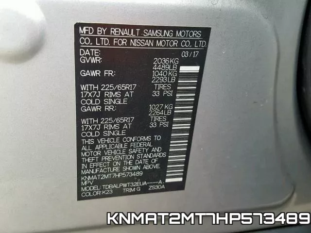 KNMAT2MT7HP573489 фото 2