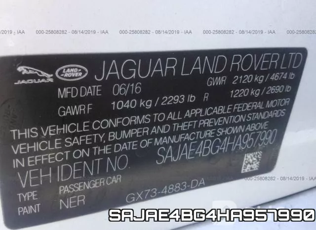 SAJAE4BG4HA957990 фото 10