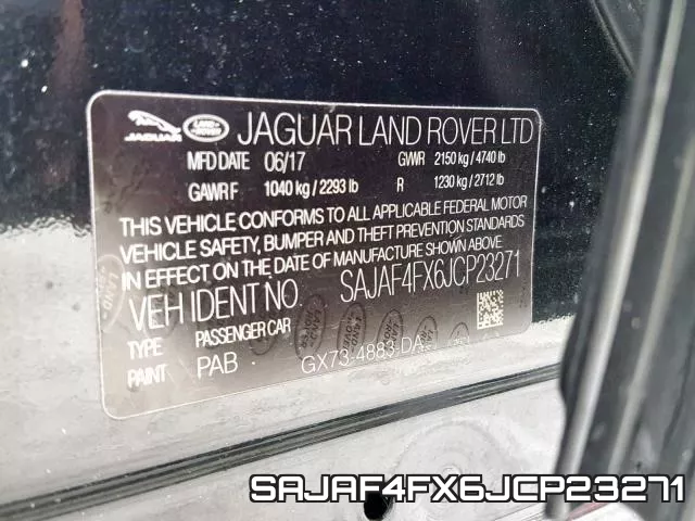 SAJAF4FX6JCP23271 фото 2