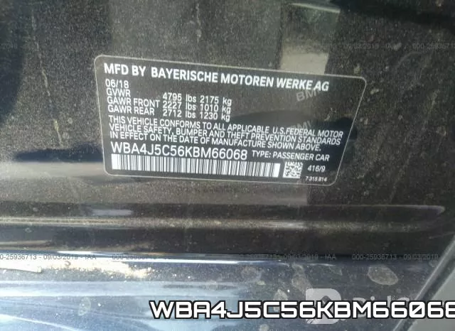WBA4J5C56KBM66068 фото 10
