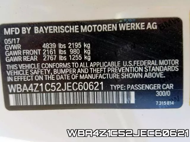WBA4Z1C52JEC60621 фото 2