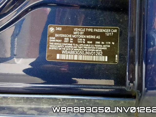 WBA8B3G50JNV01262 фото 2