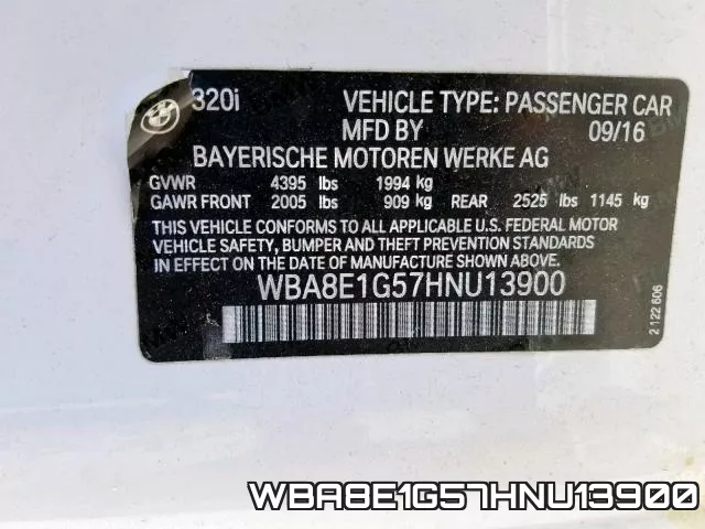 WBA8E1G57HNU13900 фото 2