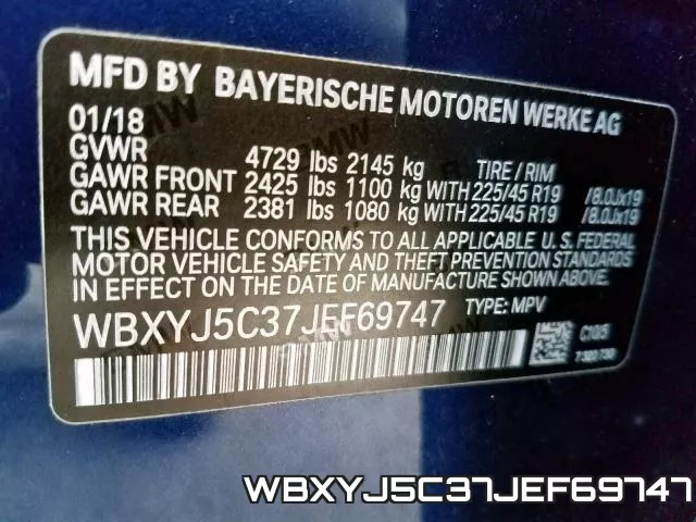 WBXYJ5C37JEF69747 фото 2