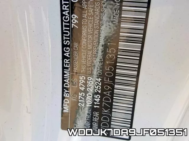 WDDJK7DA9JF051351 фото 2