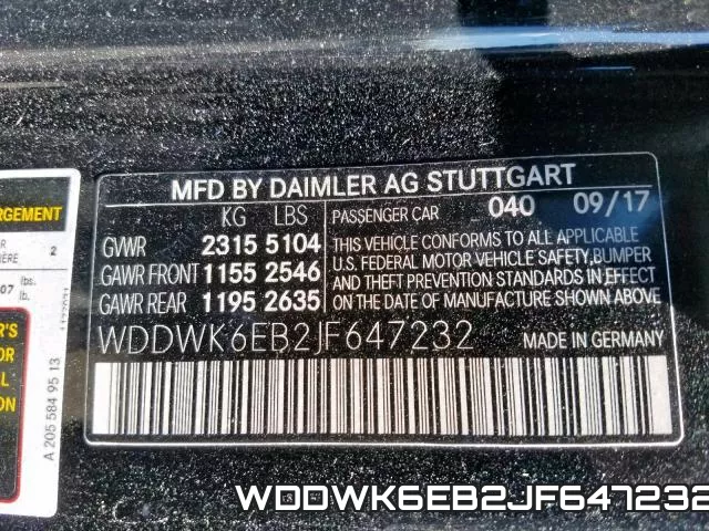WDDWK6EB2JF647232 фото 2