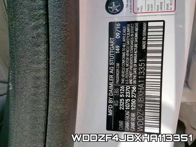 WDDZF4JBXHA113351 фото 2