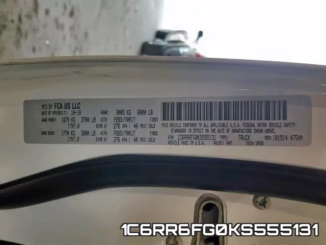 1C6RR6FG0KS555131 фото 2