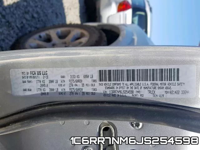 1C6RR7NM6JS254598 фото 2