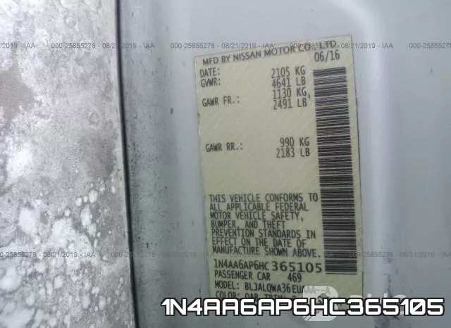 1N4AA6AP6HC365105 фото 9
