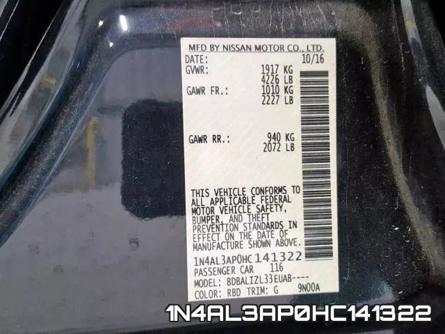 1N4AL3AP0HC141322 фото 2