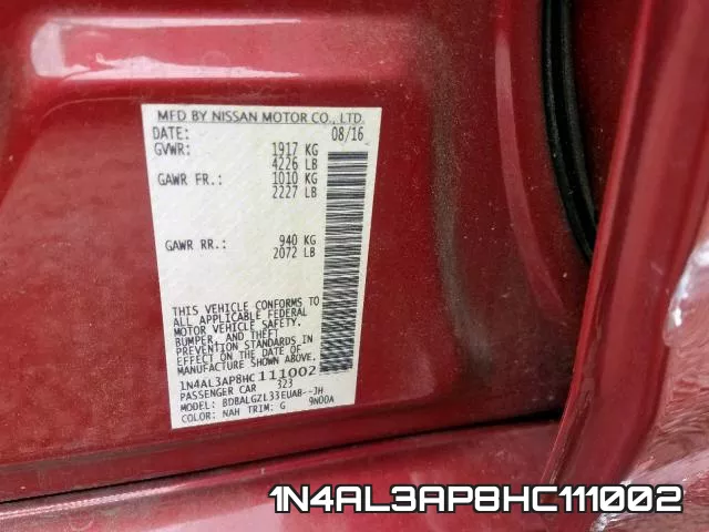 1N4AL3AP8HC111002 фото 2