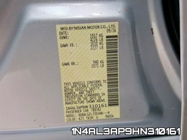 1N4AL3AP9HN310161 фото 2